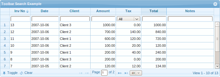 Trirand jquery